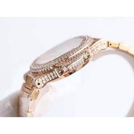 Patek Philippe Nautilus Diamond Dial Watch Rose Gold