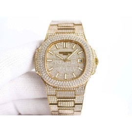 Patek Philippe Nautilus Diamond Dial Watch Gold
