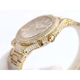 Patek Philippe Nautilus Diamond Dial Watch Gold