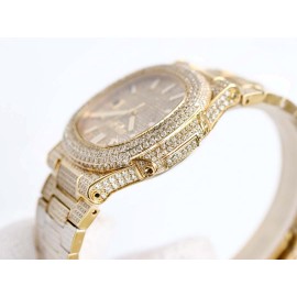 Patek Philippe Nautilus Diamond Dial Watch Gold