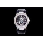 Patek Philippe Nautilus Leather Strap Multifunctional Watch Black