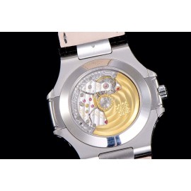 Patek Philippe Nautilus Leather Strap Multifunctional Watch Black