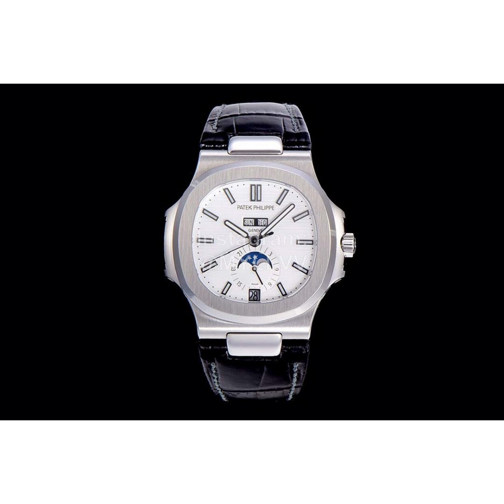 Patek Philippe Nautilus Leather Strap Multifunctional Watch