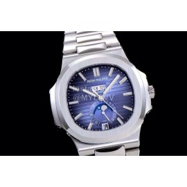 Patek Philippe Nautilus Steel Strap Multifunctional Watch Blue