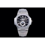 Patek Philippe Nautilus Steel Strap Multifunctional Watch Black
