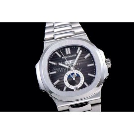 Patek Philippe Nautilus Steel Strap Multifunctional Watch Black