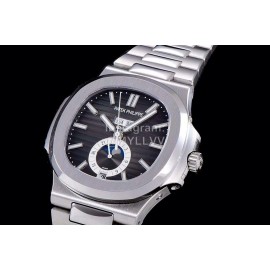 Patek Philippe Nautilus Steel Strap Multifunctional Watch Black