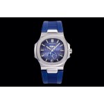 Patek Philippe Nautilus Rubber Strap Multifunctional Watch Blue