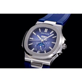 Patek Philippe Nautilus Rubber Strap Multifunctional Watch Blue
