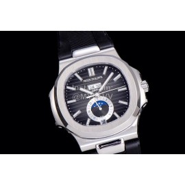 Patek Philippe Nautilus Rubber Strap Multifunctional Watch Black