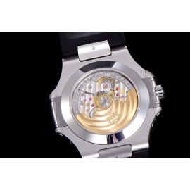 Patek Philippe Nautilus Rubber Strap Multifunctional Watch Black