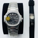 Patek Philippe Pff Factory Diamond 904l Steel 40mm Dial Steel Strap Watch