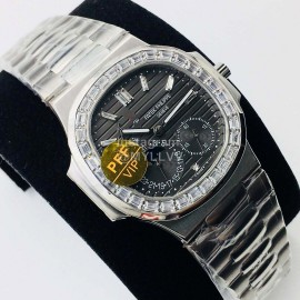 Patek Philippe Pff Factory Diamond 904l Steel 40mm Dial Steel Strap Watch