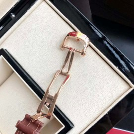 Patek Philippe 316l Steel 40mm White Dial Leather Strap Watch