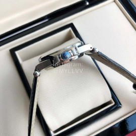 Patek Philippe 316l Steel 40mm Gray Dial Leather Strap Watch