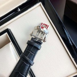 Patek Philippe 316l Steel 40mm Gray Dial Leather Strap Watch