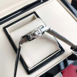 Patek Philippe 316l Steel 40mm Dial Black Leather Strap Watch