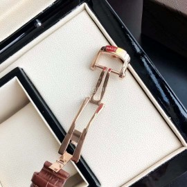 Patek Philippe 316l Steel 40mm Dial Leather Strap Diamond Watch