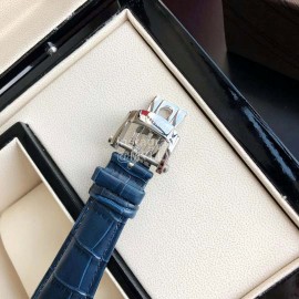 Patek Philippe 316l Steel 40mm Dial Diamond Leather Strap Watch