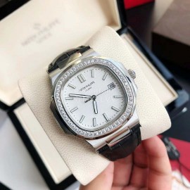 Patek Philippe New 316l Steel 40mm Dial Leather Strap Watch