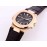 Patek Philippe Leather Strap Mechanical Watch For Men Rose Gold