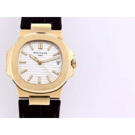 Patek Philippe Leather Strap Mechanical Watch For Men Gold