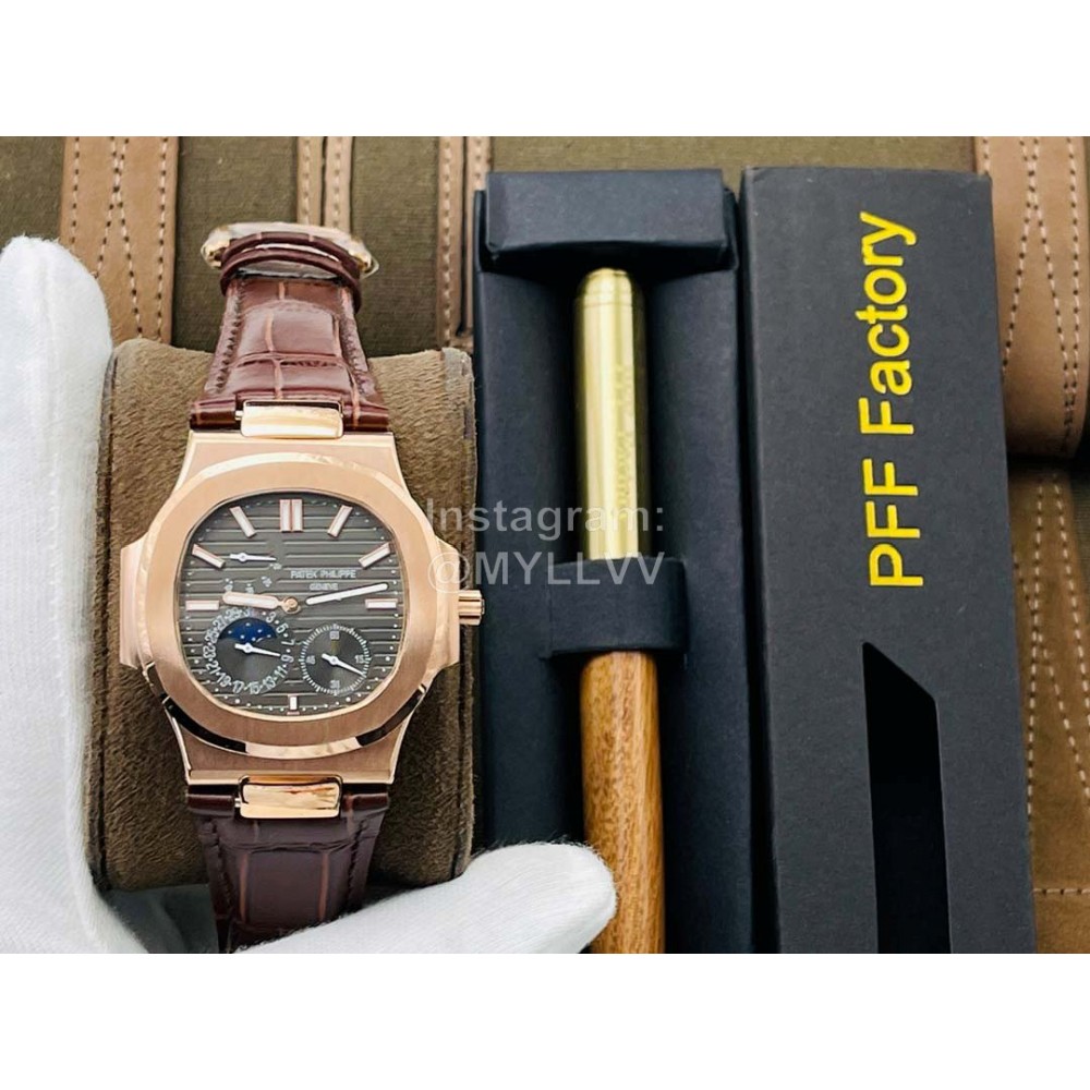 Patek Philippe Pff Factory New Leather Strap Multifunctional Watch