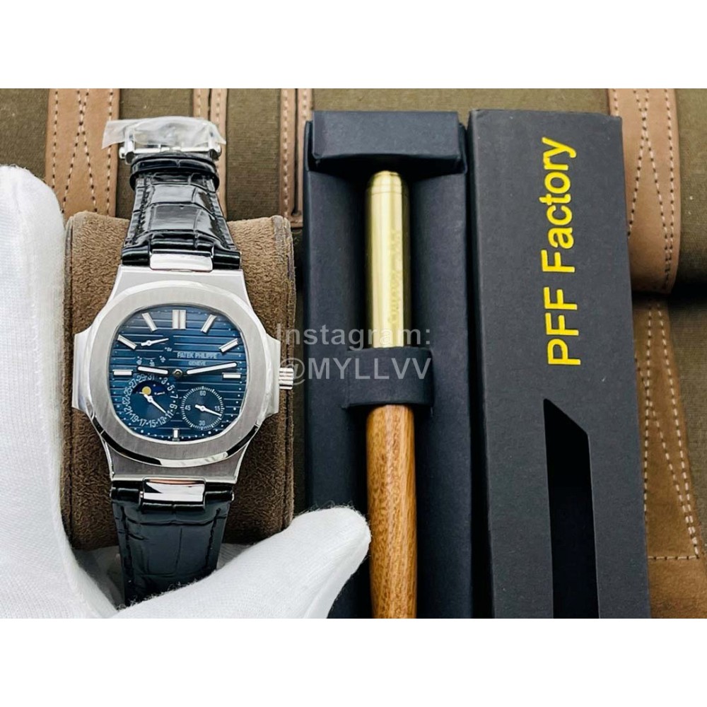 Patek Philippe Pff Factory New 40mm Dial Leather Strap Multifunctional Watch