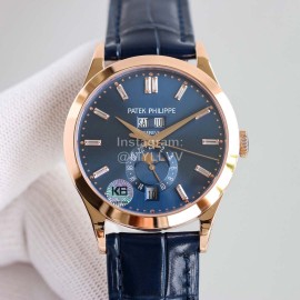 Patek Philippe Navy Leather Strap Multifunctional Watch