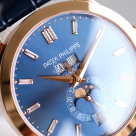 Patek Philippe Navy Leather Strap Multifunctional Watch
