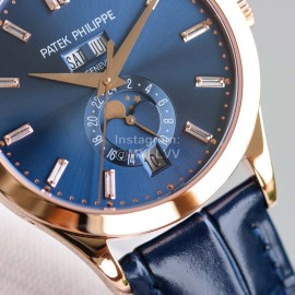 Patek Philippe Navy Leather Strap Multifunctional Watch