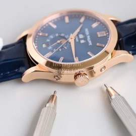 Patek Philippe Navy Leather Strap Multifunctional Watch