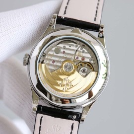 Patek Philippe Black Leather Strap Multifunctional Watch