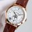 Patek Philippe Leather Strap White Dial Multifunctional Watch