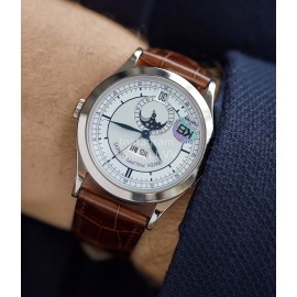 Patek Philippe Fashion Leather Strap Multifunctional Watch