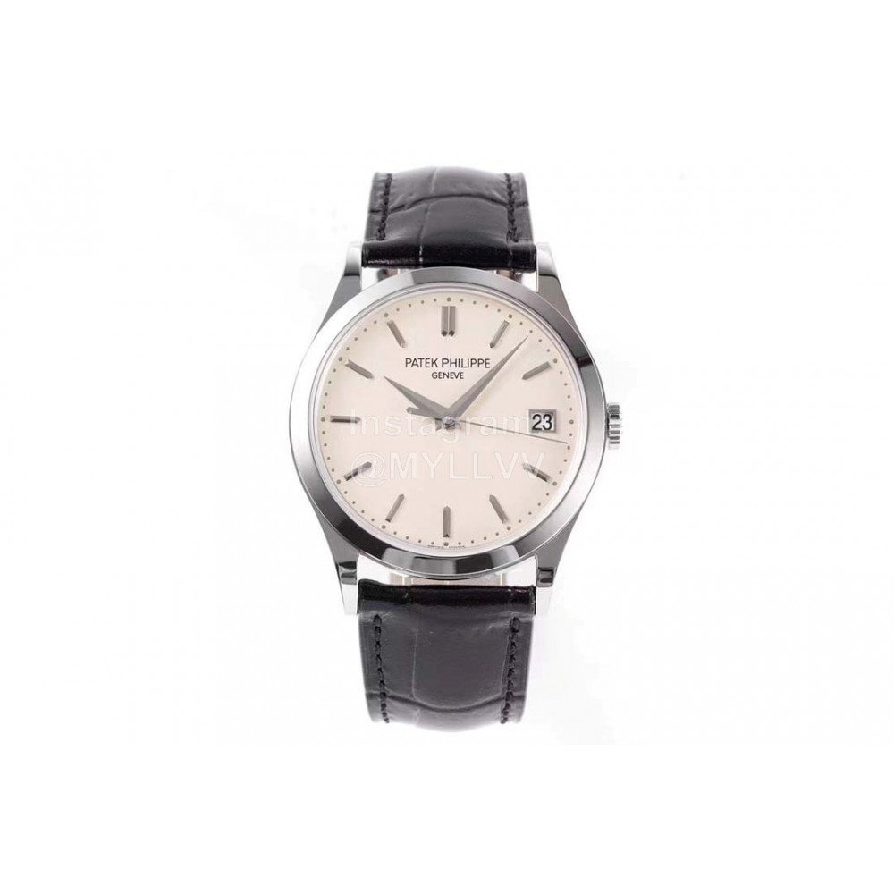 Patek Philippe 38mm Dial Leather Strap Watch
