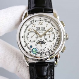 Patek Philippe 316l Steel 41mm Dial Watch Silver