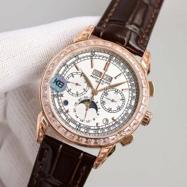 Patek Philippe 41mm Dial 316l Steel Multifunctional Watch Rose Gold