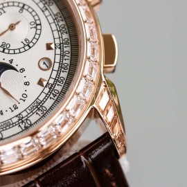 Patek Philippe 41mm Dial 316l Steel Multifunctional Watch Rose Gold