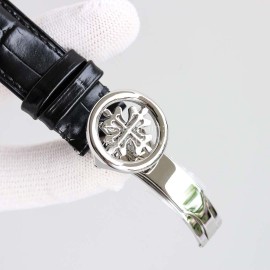 Patek Philippe 316l Steel 41mm Dial Diamond Multifunctional Watch Silver