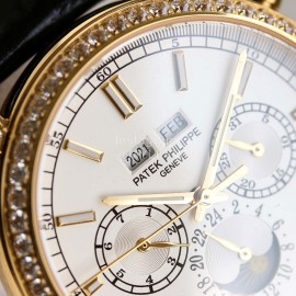 Patek Philippe 316l Steel 41mm Dial Diamond Multifunctional Watch Gold