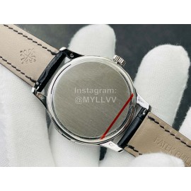 Patek Philippe Zf Factory 38mm Black Dial Leather Strap Watch