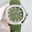 Patek Philippe 316l Steel Rubber Strap Watch Green