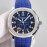 Patek Philippe 316l Steel Rubber Strap Watch Blue