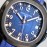 Patek Philippe 316l Steel Blue Rubber Strap Watch