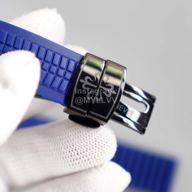 Patek Philippe 316l Steel Blue Rubber Strap Watch