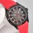 Patek Philippe 316l Steel Red Rubber Strap Watch