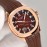 Patek Philippe 316l Steel Brown Rubber Strap Watch