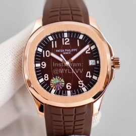 Patek Philippe 316l Steel Brown Rubber Strap Watch