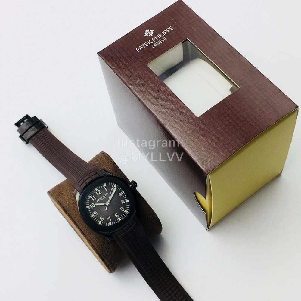 Patek Philippe Pff Factory Dcl Case Rubber Strap Watch Coffee